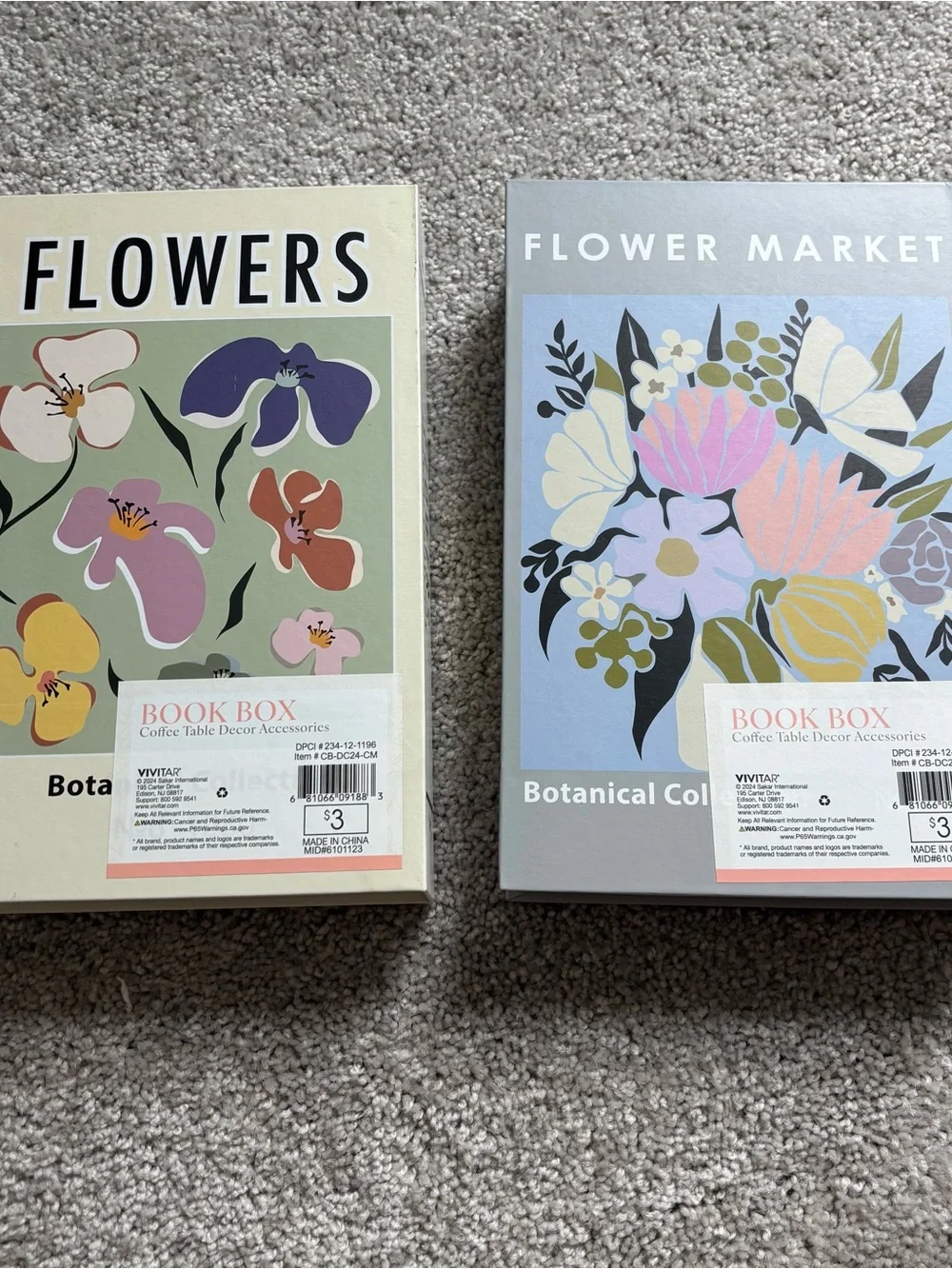 Botanical Flowers Wall Art Prints - Pastel Floral Covers